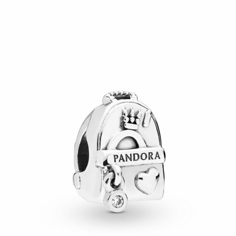 Pandora Adventure Bag Charm Ireland - Sterling Silver/Cubic Zirconia - 862054ZPM